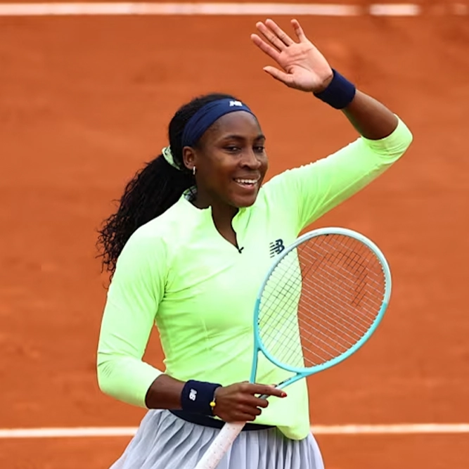 Coco Gauff bertanding dengan penuh semangat di Roland Garros 2025